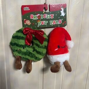 Smoochy Pet Pals Two Pack Dog Toys for Small Dogs and Puppies Clinker & Squeak